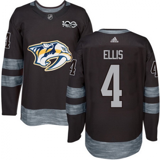 Predators #4 Ryan Ellis Black 1917 2017 100th Anniversary Stitched NHL Jersey Predators #4 Ryan Ellis Black 1917 2017 100th Anniversary Stitched NHL Jersey