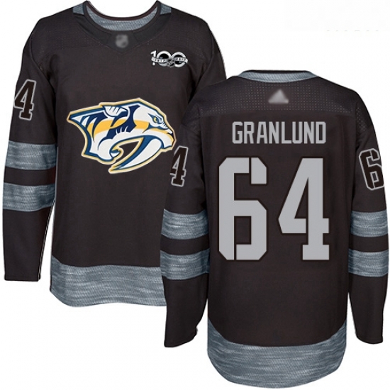 Predators #64 Mikael Granlund Black 1917 2017 100th Anniversary Stitched Hockey Jersey Predators #64 Mikael Granlund Black 1917 2017 100th Anniversary Stitched Hockey Jersey