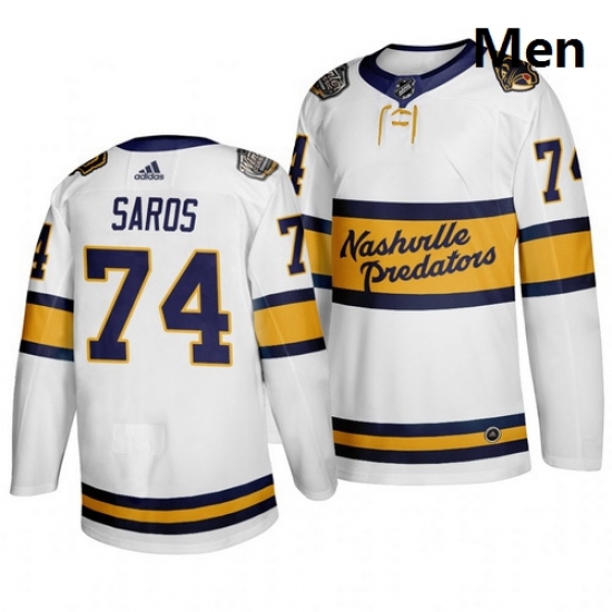Predators 74 Juuse Saros White 2020 Winter Classic Adidas Jersey Predators 74 Juuse Saros White 2020 Winter Classic Adidas Jersey