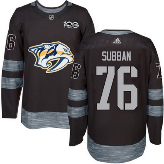 Predators #76 P K Subban Black 1917 2017 100th Anniversary Stitched NHL Jersey Predators #76 P K Subban Black 1917 2017 100th Anniversary Stitched NHL Jersey