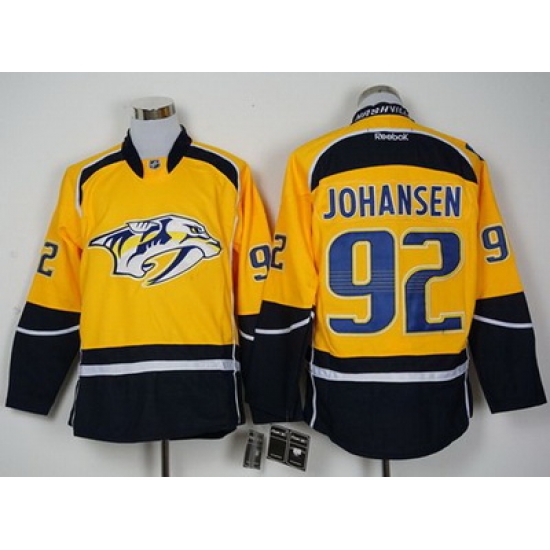 Predators #92 Ryan Johansen Yellow Home Stitched NHL Jersey Predators #92 Ryan Johansen Yellow Home Stitched NHL Jersey