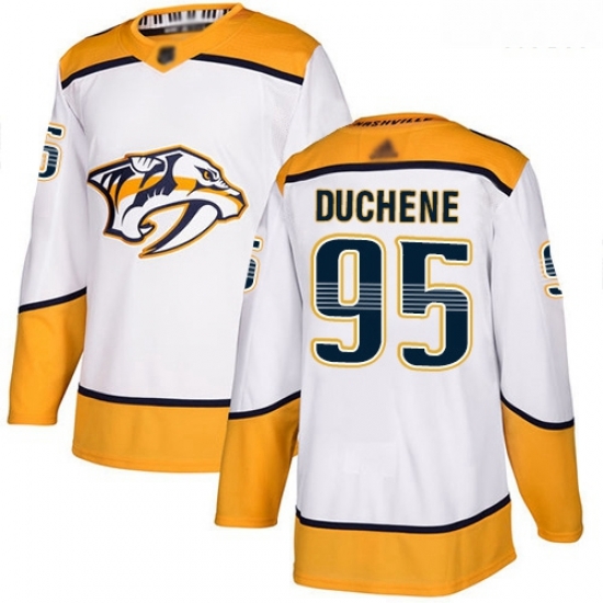 Predators #95 Matt Duchene White Road Authentic Stitched Hockey Jersey Predators #95 Matt Duchene White Road Authentic Stitched Hockey Jersey