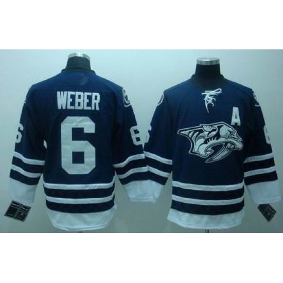RBK Nashville Predators 6# WEBER Premier BLUE Jersey RBK Nashville Predators 6# WEBER Premier BLUE Jersey