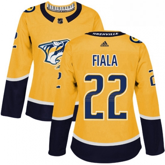 Womens Adidas Nashville Predators 22 Kevin Fiala Authentic Gold Home NHL Jersey Womens Adidas Nashville Predators 22 Kevin Fiala Authentic Gold Home NHL Jersey