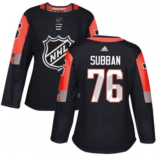 Womens Adidas Nashville Predators 76 PK Subban Authentic Black 2018 All Star Central Division NHL Jersey Womens Adidas Nashville Predators 76 PK Subban Authentic Black 2018 All Star Central Division NHL Jersey