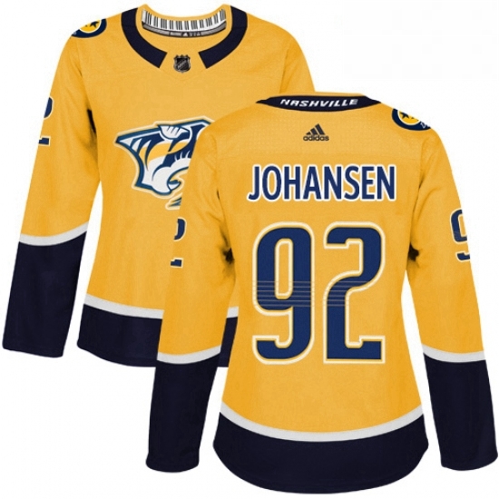 Womens Adidas Nashville Predators 92 Ryan Johansen Authentic Gold Home NHL Jersey Womens Adidas Nashville Predators 92 Ryan Johansen Authentic Gold Home NHL Jersey