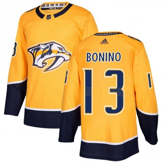 Youth Adidas Nashville Predators 13 Nick Bonino Authentic Gold Home NHL Jersey Youth Adidas Nashville Predators 13 Nick Bonino Authentic Gold Home NHL Jersey