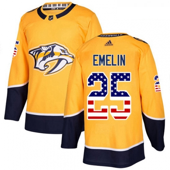 Youth Adidas Nashville Predators 25 Alexei Emelin Authentic Gold USA Flag Fashion NHL Jersey Youth Adidas Nashville Predators 25 Alexei Emelin Authentic Gold USA Flag Fashion NHL Jersey