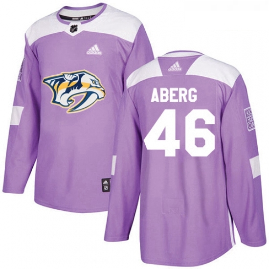 Youth Adidas Nashville Predators 46 Pontus Aberg Authentic Purple Fights Cancer Practice NHL Jersey Youth Adidas Nashville Predators 46 Pontus Aberg Authentic Purple Fights Cancer Practice NHL Jersey