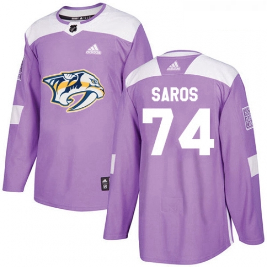 Youth Adidas Nashville Predators 74 Juuse Saros Authentic Purple Fights Cancer Practice NHL Jersey Youth Adidas Nashville Predators 74 Juuse Saros Authentic Purple Fights Cancer Practice NHL Jersey