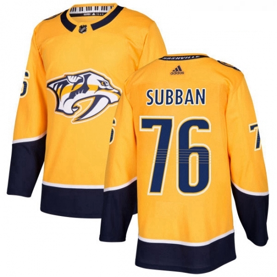 Youth Adidas Nashville Predators 76 PK Subban Authentic Gold Home NHL Jersey Youth Adidas Nashville Predators 76 PK Subban Authentic Gold Home NHL Jersey