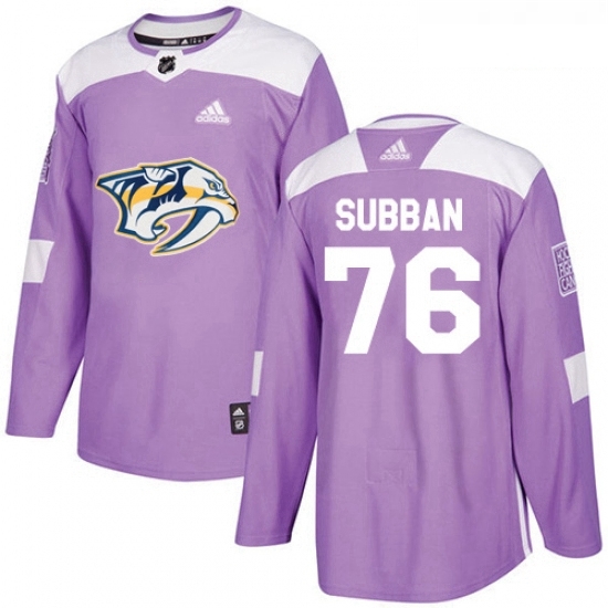Youth Adidas Nashville Predators 76 PK Subban Authentic Purple Fights Cancer Practice NHL Jersey Youth Adidas Nashville Predators 76 PK Subban Authentic Purple Fights Cancer Practice NHL Jersey