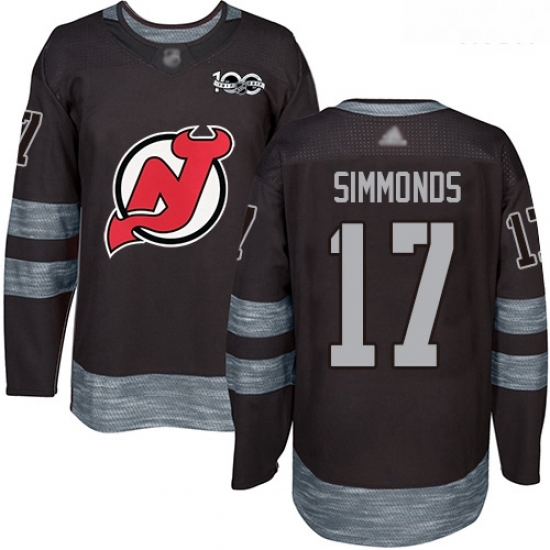 Devils #17 Wayne Simmonds Black 1917 2017 100th Anniversary Stitched Hockey Jersey Devils #17 Wayne Simmonds Black 1917 2017 100th Anniversary Stitched Hockey Jersey