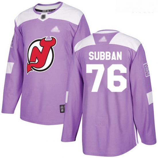 Devils #76 P K Subban Purple Authentic Fights Cancer Stitched Hockey Jersey Devils #76 P K Subban Purple Authentic Fights Cancer Stitched Hockey Jersey