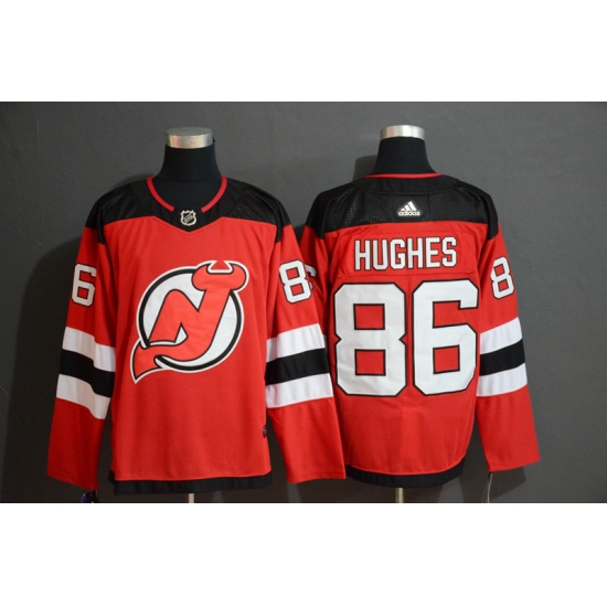 Devils 86 Jack Hughes Red Adidas Jersey 2 Devils 86 Jack Hughes Red Adidas Jersey 2