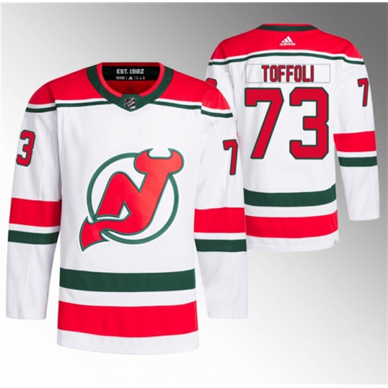 Men New Jersey Devils 73 Tyler Toffoli White Stitched Jersey Men New Jersey Devils 73 Tyler Toffoli White Stitched Jersey