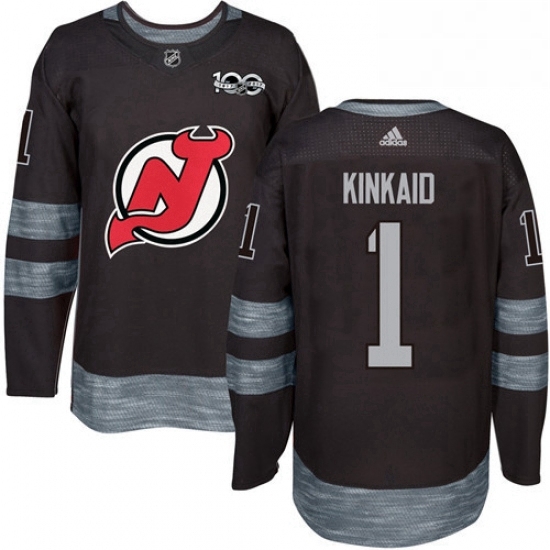 Mens Adidas New Jersey Devils 1 Keith Kinkaid Authentic Black 1917 2017 100th Anniversary NHL Jersey Mens Adidas New Jersey Devils 1 Keith Kinkaid Authentic Black 1917 2017 100th Anniversary NHL Jersey