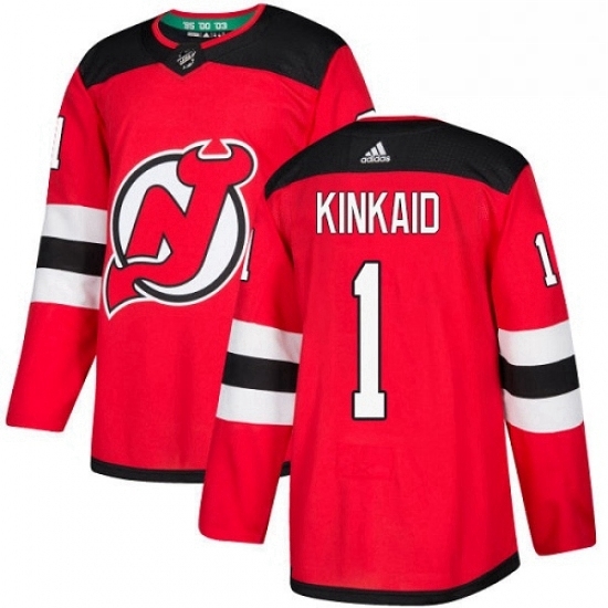 Mens Adidas New Jersey Devils 1 Keith Kinkaid Premier Red Home NHL Jersey Mens Adidas New Jersey Devils 1 Keith Kinkaid Premier Red Home NHL Jersey