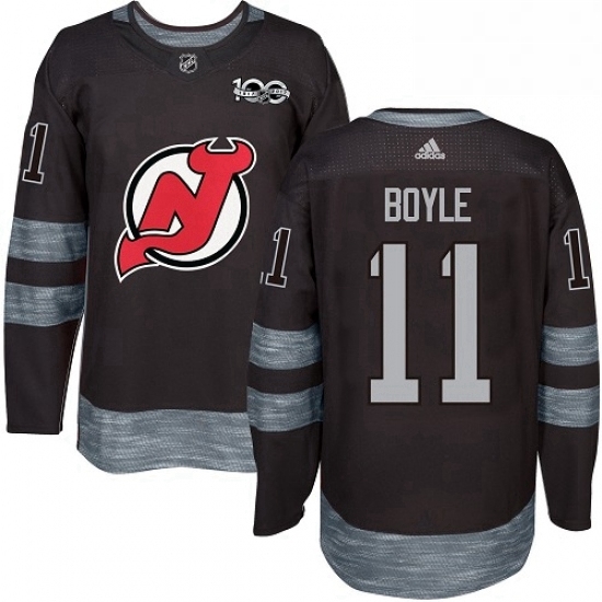 Mens Adidas New Jersey Devils 11 Brian Boyle Authentic Black 1917 2017 100th Anniversary NHL Jersey Mens Adidas New Jersey Devils 11 Brian Boyle Authentic Black 1917 2017 100th Anniversary NHL Jersey