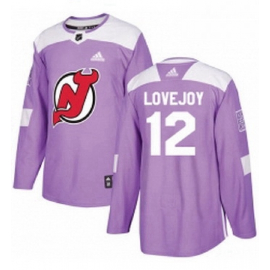 Mens Adidas New Jersey Devils 12 Ben Lovejoy Authentic Purple Fights Cancer Practice NHL Jersey Mens Adidas New Jersey Devils 12 Ben Lovejoy Authentic Purple Fights Cancer Practice NHL Jersey