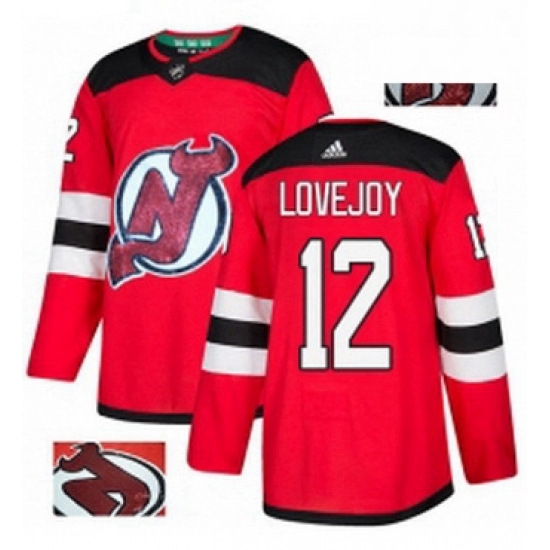 Mens Adidas New Jersey Devils 12 Ben Lovejoy Authentic Red Fashion Gold NHL Jersey Mens Adidas New Jersey Devils 12 Ben Lovejoy Authentic Red Fashion Gold NHL Jersey