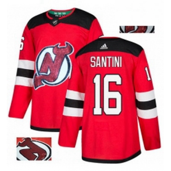 Mens Adidas New Jersey Devils 16 Steve Santini Authentic Red Fashion Gold NHL Jersey Mens Adidas New Jersey Devils 16 Steve Santini Authentic Red Fashion Gold NHL Jersey