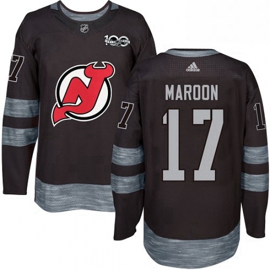 Mens Adidas New Jersey Devils 17 Patrick Maroon Authentic Black 1917 2017 100th Anniversary NHL Jersey Mens Adidas New Jersey Devils 17 Patrick Maroon Authentic Black 1917 2017 100th Anniversary NHL Jersey