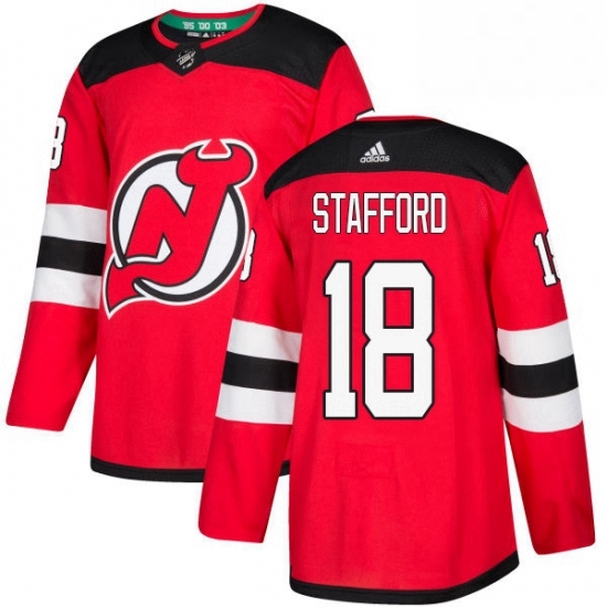 Mens Adidas New Jersey Devils 18 Drew Stafford Premier Red Home NHL Jersey Mens Adidas New Jersey Devils 18 Drew Stafford Premier Red Home NHL Jersey