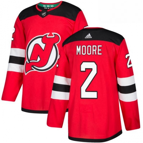 Mens Adidas New Jersey Devils 2 John Moore Authentic Red Home NHL Jersey Mens Adidas New Jersey Devils 2 John Moore Authentic Red Home NHL Jersey