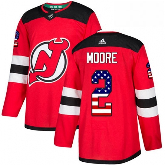 Mens Adidas New Jersey Devils 2 John Moore Authentic Red USA Flag Fashion NHL Jersey Mens Adidas New Jersey Devils 2 John Moore Authentic Red USA Flag Fashion NHL Jersey