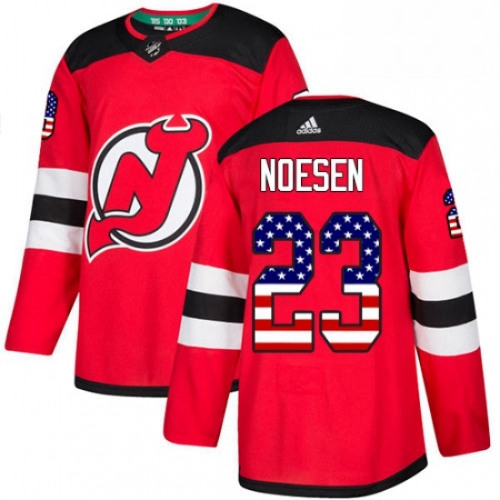 Mens Adidas New Jersey Devils 23 Stefan Noesen Authentic Red USA Flag Fashion NHL Jersey Mens Adidas New Jersey Devils 23 Stefan Noesen Authentic Red USA Flag Fashion NHL Jersey