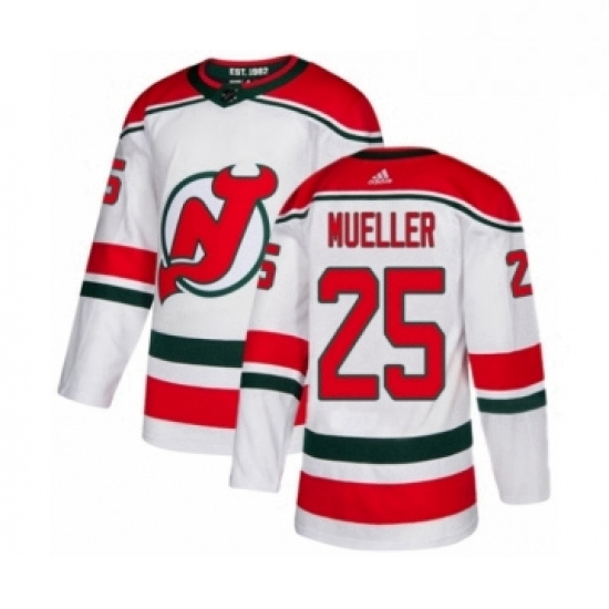 Mens Adidas New Jersey Devils 25 Mirco Mueller Premier White Alternate NHL Jersey Mens Adidas New Jersey Devils 25 Mirco Mueller Premier White Alternate NHL Jersey