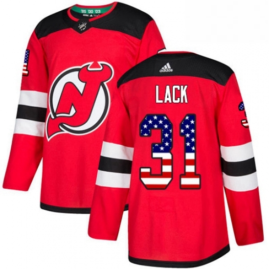 Mens Adidas New Jersey Devils 31 Eddie Lack Authentic Red USA Flag Fashion NHL Jersey Mens Adidas New Jersey Devils 31 Eddie Lack Authentic Red USA Flag Fashion NHL Jersey