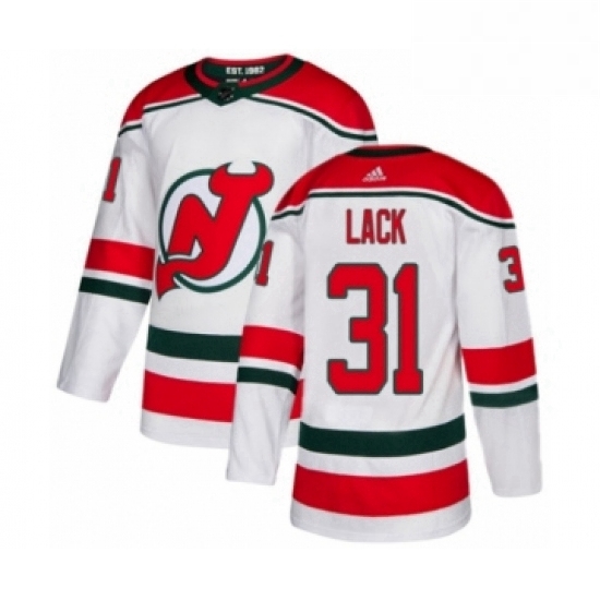Mens Adidas New Jersey Devils 31 Eddie Lack Premier White Alternate NHL Jersey Mens Adidas New Jersey Devils 31 Eddie Lack Premier White Alternate NHL Jersey