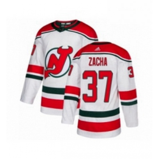 Mens Adidas New Jersey Devils 37 Pavel Zacha Authentic White Alternate NHL Jersey Mens Adidas New Jersey Devils 37 Pavel Zacha Authentic White Alternate NHL Jersey