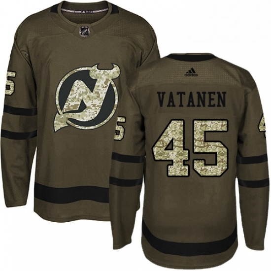 Mens Adidas New Jersey Devils 45 Sami Vatanen Authentic Green Salute to Service NHL Jersey Mens Adidas New Jersey Devils 45 Sami Vatanen Authentic Green Salute to Service NHL Jersey