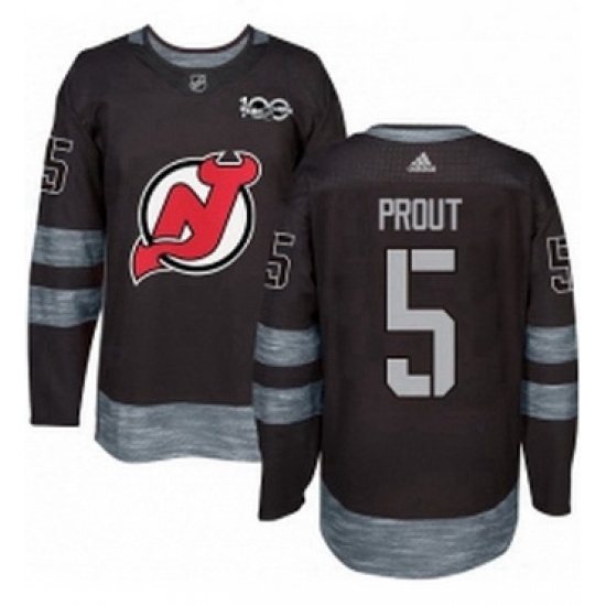 Mens Adidas New Jersey Devils 5 Dalton Prout Authentic Black 1917 2017 100th Anniversary NHL Jersey Mens Adidas New Jersey Devils 5 Dalton Prout Authentic Black 1917 2017 100th Anniversary NHL Jersey