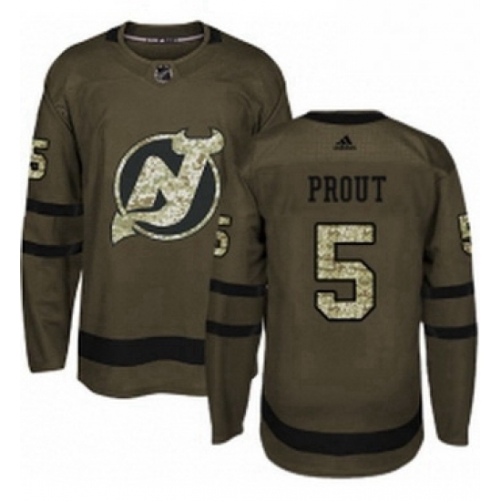 Mens Adidas New Jersey Devils 5 Dalton Prout Authentic Green Salute to Service NHL Jersey Mens Adidas New Jersey Devils 5 Dalton Prout Authentic Green Salute to Service NHL Jersey