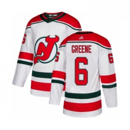 Mens Adidas New Jersey Devils 6 Andy Greene Authentic White Alternate NHL Jersey Mens Adidas New Jersey Devils 6 Andy Greene Authentic White Alternate NHL Jersey