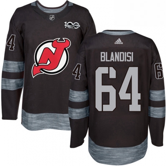 Mens Adidas New Jersey Devils 64 Joseph Blandisi Authentic Black 1917 2017 100th Anniversary NHL Jersey Mens Adidas New Jersey Devils 64 Joseph Blandisi Authentic Black 1917 2017 100th Anniversary NHL Jersey