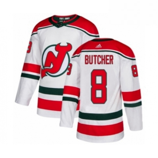 Mens Adidas New Jersey Devils 8 Will Butcher Premier White Alternate NHL Jersey Mens Adidas New Jersey Devils 8 Will Butcher Premier White Alternate NHL Jersey