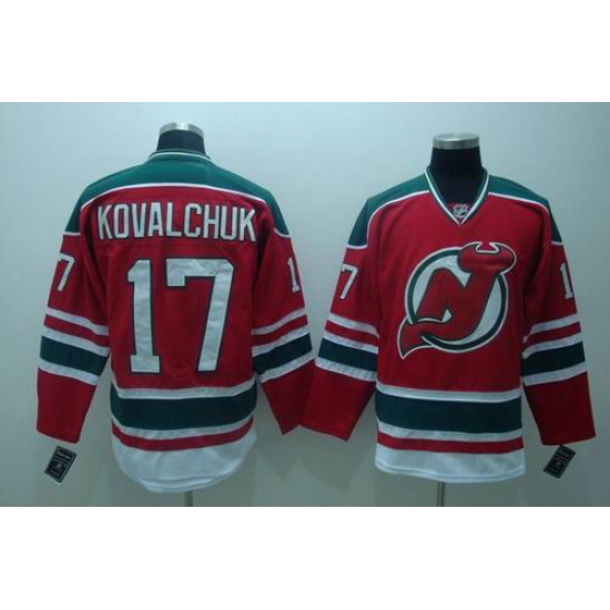New Jersey Devils #17 KOVALCHUK Red GREEN 3RD Hockey Jersey New Jersey Devils #17 KOVALCHUK Red GREEN 3RD Hockey Jersey