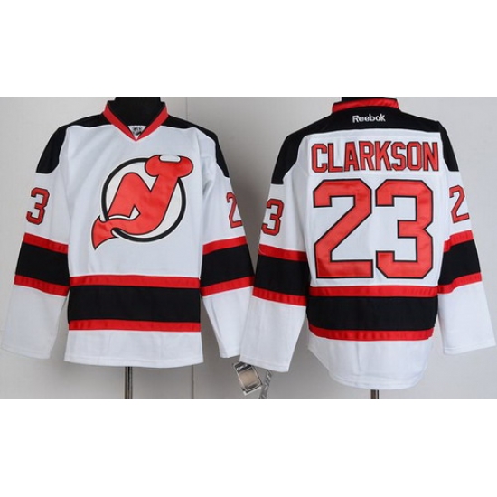 New Jersey Devils 23 David Clarkson White Hockey NHL Jerseys New Jersey Devils 23 David Clarkson White Hockey NHL Jerseys