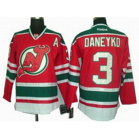 New Jersey Devils #3 Ken Daneyko Red Green 3rd jerseys A Patch New Jersey Devils #3 Ken Daneyko Red Green 3rd jerseys A Patch