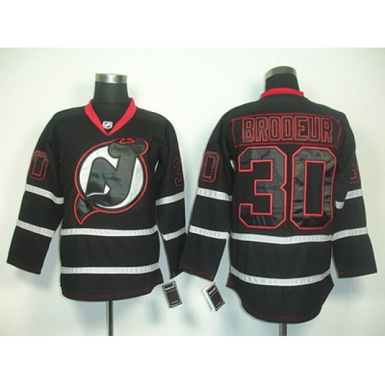 New Jersey Devils #30 Brodeur Black Hockey Jersey New Jersey Devils #30 Brodeur Black Hockey Jersey