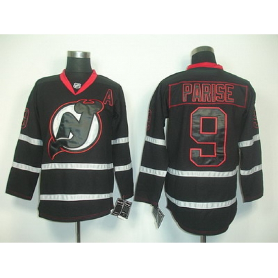 New Jersey Devils #9 Parise Hockey Black Jersey A patch New Jersey Devils #9 Parise Hockey Black Jersey A patch