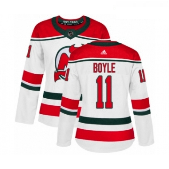 Womens Adidas New Jersey Devils 11 Brian Boyle Authentic White Alternate NHL Jersey Womens Adidas New Jersey Devils 11 Brian Boyle Authentic White Alternate NHL Jersey
