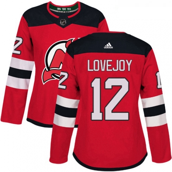 Womens Adidas New Jersey Devils 12 Ben Lovejoy Authentic Red Home NHL Jersey Womens Adidas New Jersey Devils 12 Ben Lovejoy Authentic Red Home NHL Jersey