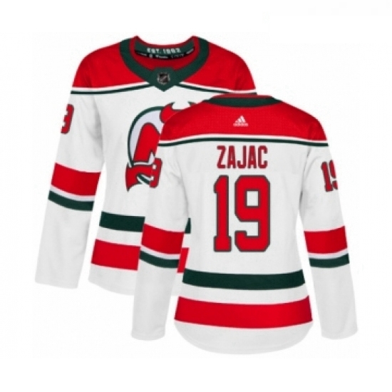 Womens Adidas New Jersey Devils 19 Travis Zajac Authentic White Alternate NHL Jersey Womens Adidas New Jersey Devils 19 Travis Zajac Authentic White Alternate NHL Jersey