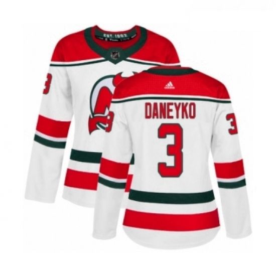Womens Adidas New Jersey Devils 3 Ken Daneyko Authentic White Alternate NHL Jersey Womens Adidas New Jersey Devils 3 Ken Daneyko Authentic White Alternate NHL Jersey